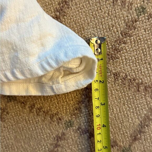 Lovers + Friends Ivory Linen Shorts with ruffle waist details S - Picture 7 of 9